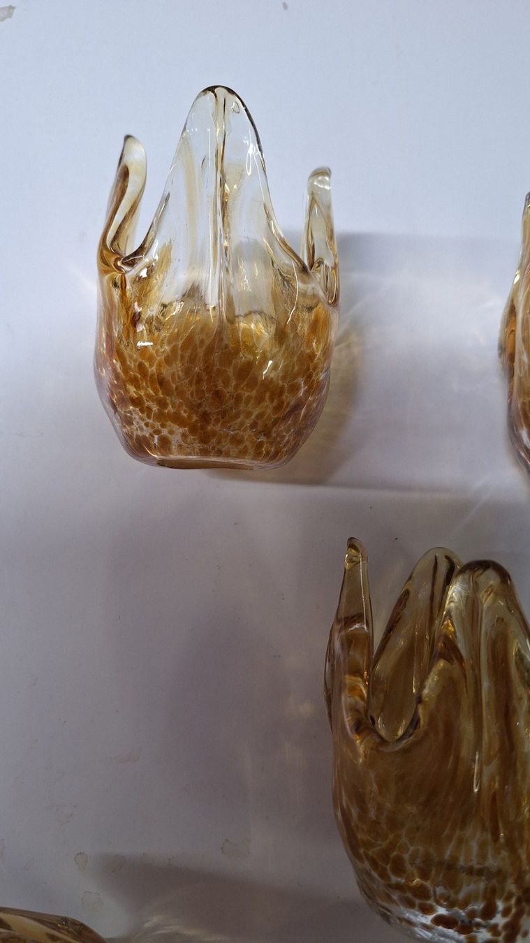 Paralumi: 4 Ersatz- Lampengläser Murano ,bersteinfarben – Usato da Arlesheim venduto da shopradl 7
