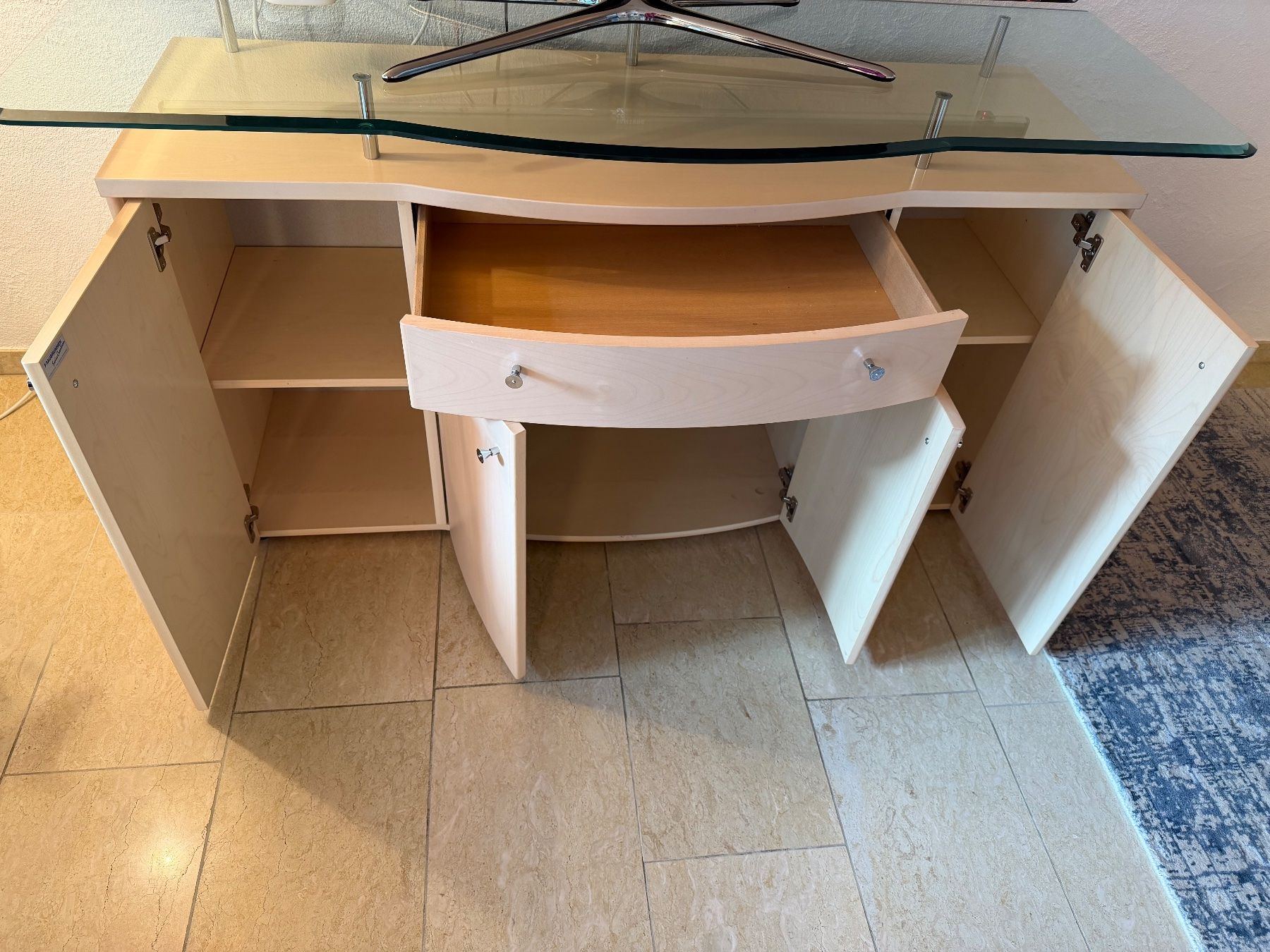 Kommoden: Sideboard Buche mit Glastop – Gebraucht aus Bremgarten AG von Mao-Rusta 5