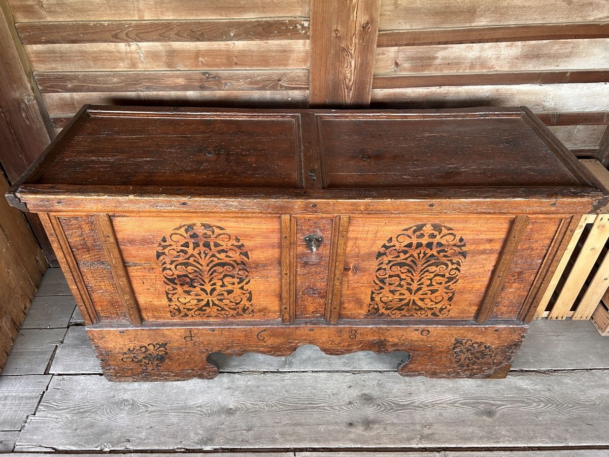 Cassapanche: Holztruhe antik mit Bemalung Jg. 1680 – Usato da Konolfingen venduto da Remo90 1