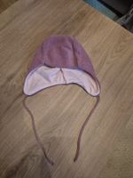 Baby Mütze mit Bindebändern rosa Grösse 43