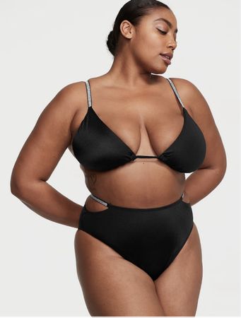 Victoria’s Secret Shine Strap High Waist Bikini S NEW