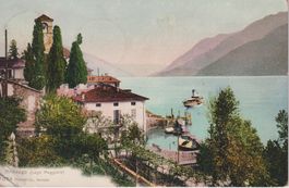 AK Brissago - arrivo del battello a vapore 1907