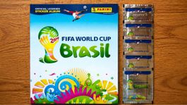 Panini WM 2014 Leer-Album + 5x Glitzer-Päckli