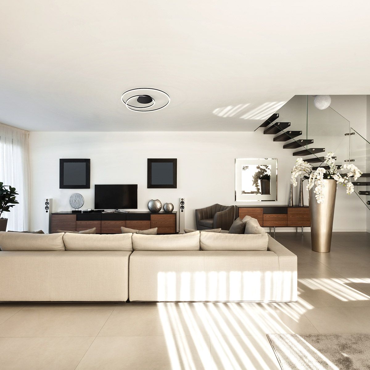 Kronleuchter & Deckenlampen: LED Deckenleuchte, Schwarz, 68 cm Ø – Neu (gemäss Beschreibung) aus Kreuzlingen von Smart-Light 1
