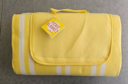 Picknickdecke gelb gestreift 140x180 cm 