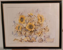 Superbe tableau Tournesols de Trudy Huyskamp