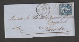 Faltbrief Thun vom 27. Juli 1864