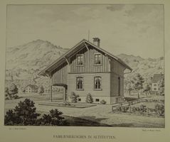 ZÜRICH ALTSTETTEN, LITHOGRAPHIE 1887