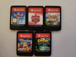 Nintendo Switch Spiele Set: Zelda, Pokémon, Crash