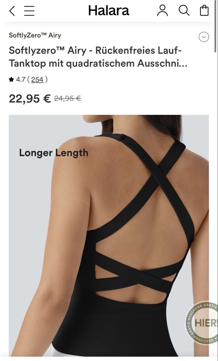 Halara Top: NEU Sportoberteil M schwarz – Nuovo e nell'imballaggio originale da Oberengstringen venduto da RebiSteen 2