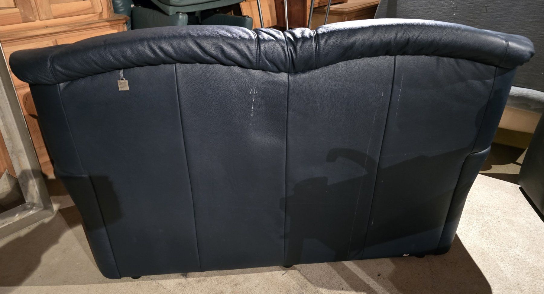 Divani: 2er Sofa Kernleder blau, Fa. Hummel – Usato da Rorschacherberg venduto da snOOpydOg11 4