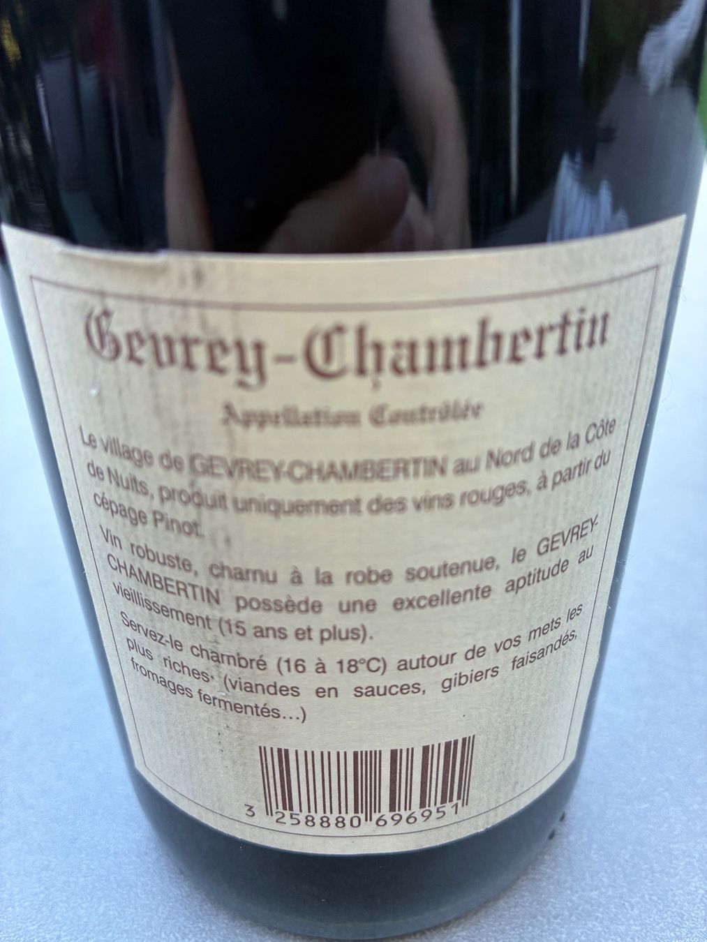 Vino: Rotwein Gevrey-Chambertin, 1998 – Usato da Zürich venduto da Sylvie0011 1