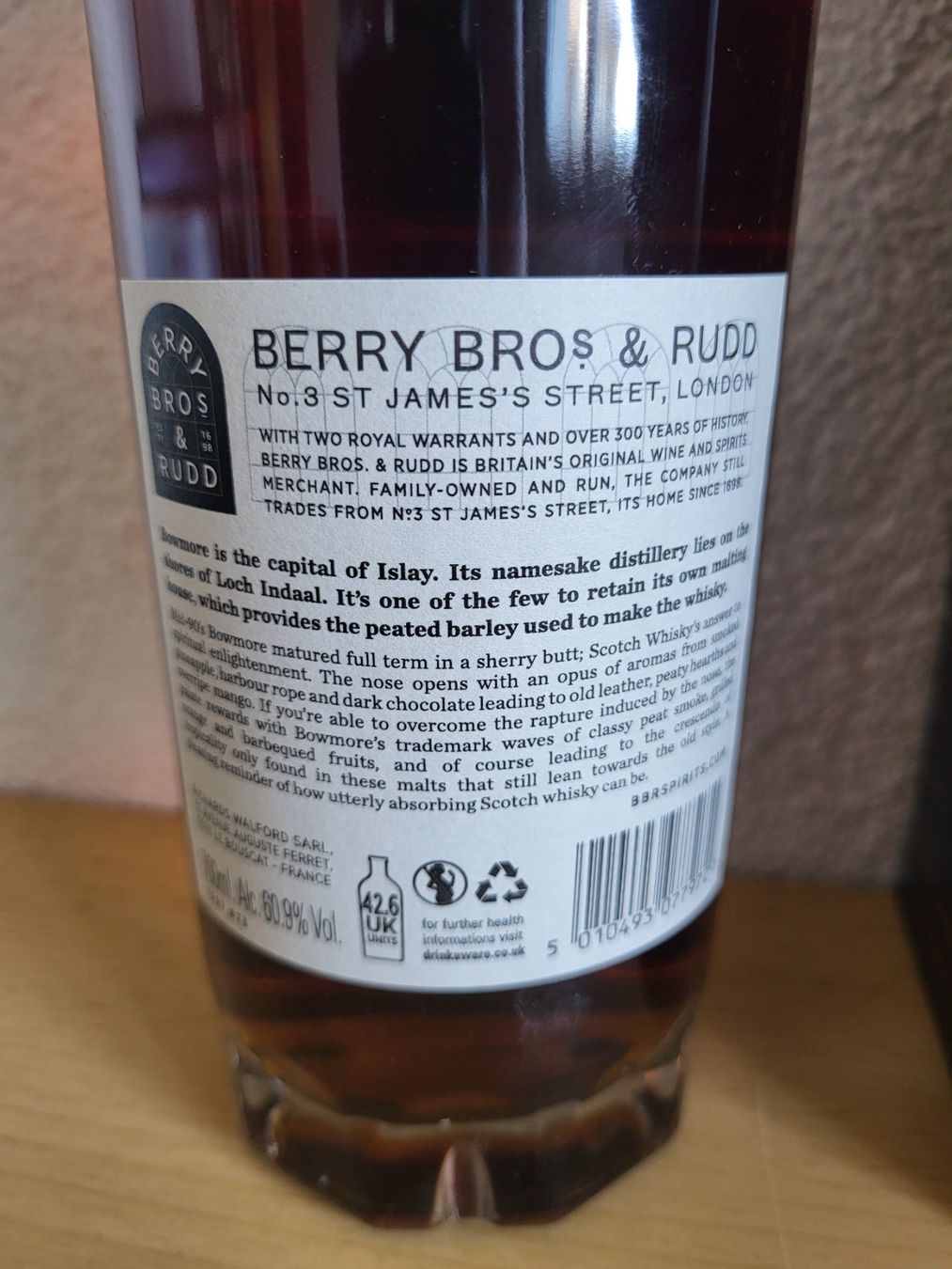 Bowmore Spirituosen: Bowmore 1997 Berry Bros & Rudd – Gebraucht aus Morlon von yan_y92p 3