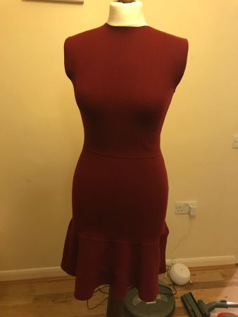 Zara burgundy sleeveless mini dress S