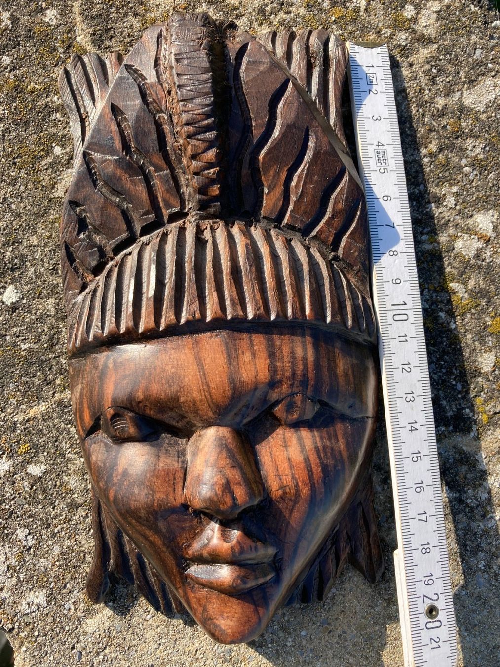 Internationale Kunst: AFRIKANISCHE  HOLZMASKE HANDGESCHNITZT – Gebraucht aus Subingen von ArtBead 6