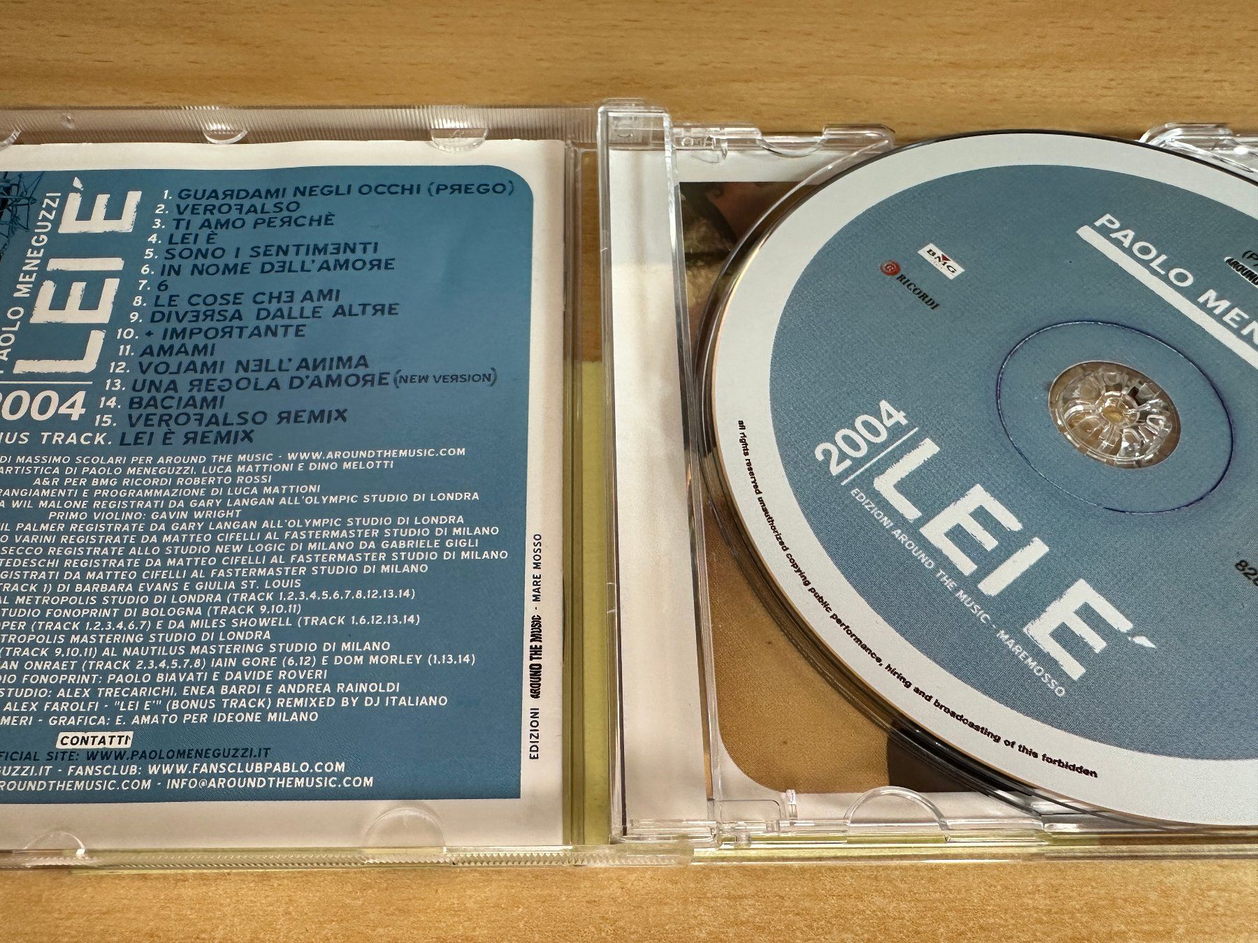 CD: L2 Paolo Meneguzzi – Lei È - 2004 – Usato da Rikon im Tösstal venduto da Alpenmutz 2