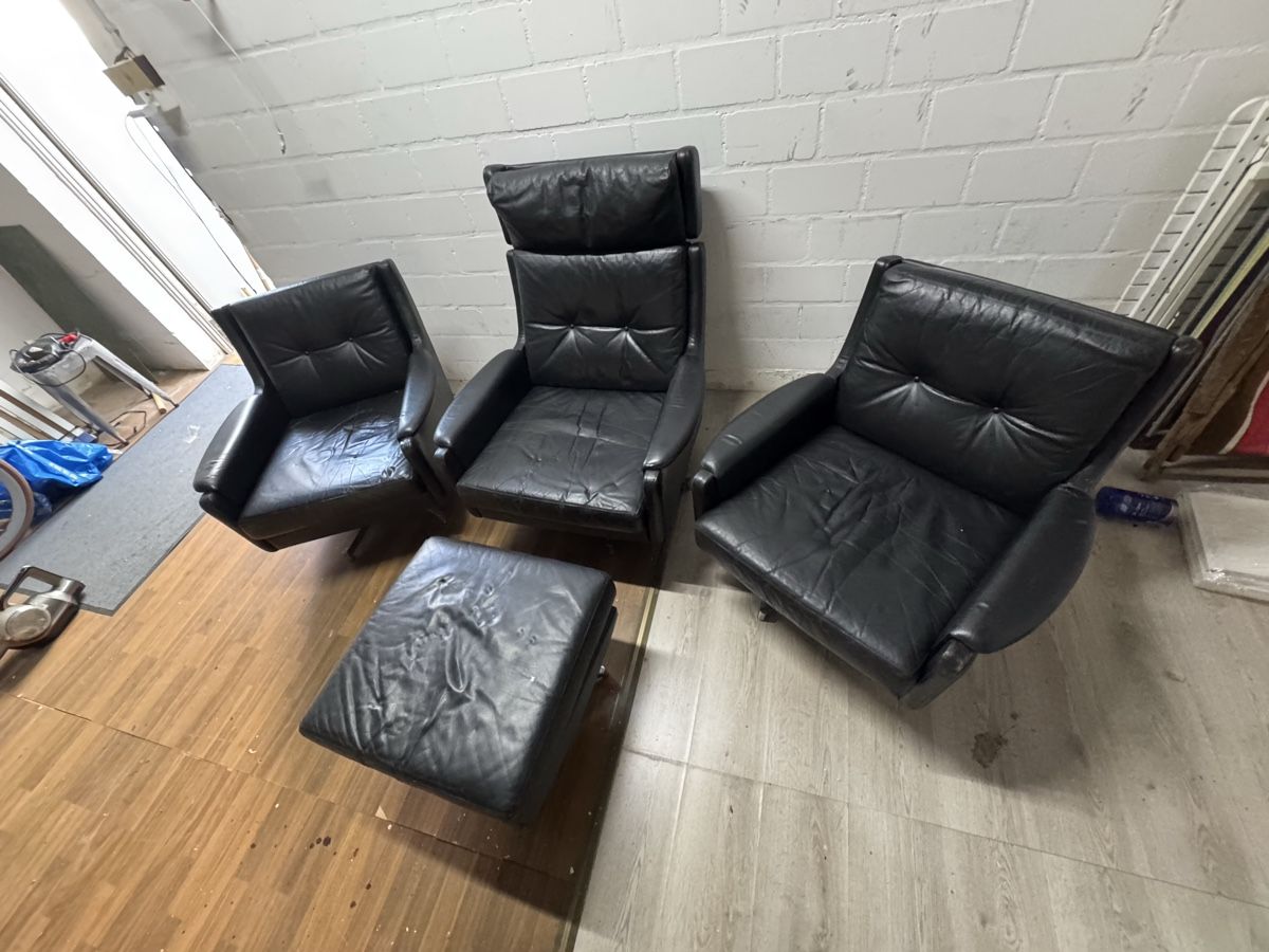 Poltrone: Vintage Ledersessel Set/Lot – Usato da Rickenbach SO venduto da Chrix_k 1