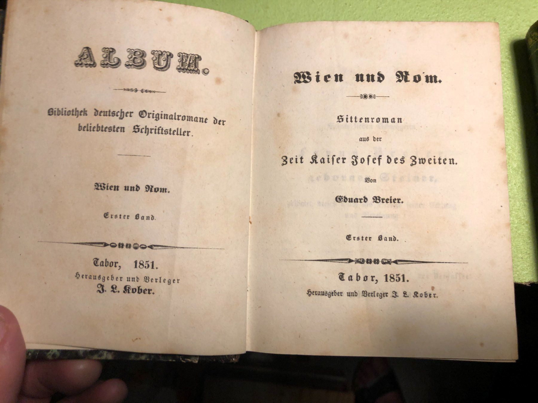 Bücher: Eduard Breier: Wien und Rom 1-4, 2 Bde. – Gebraucht aus Zürich von allp 2