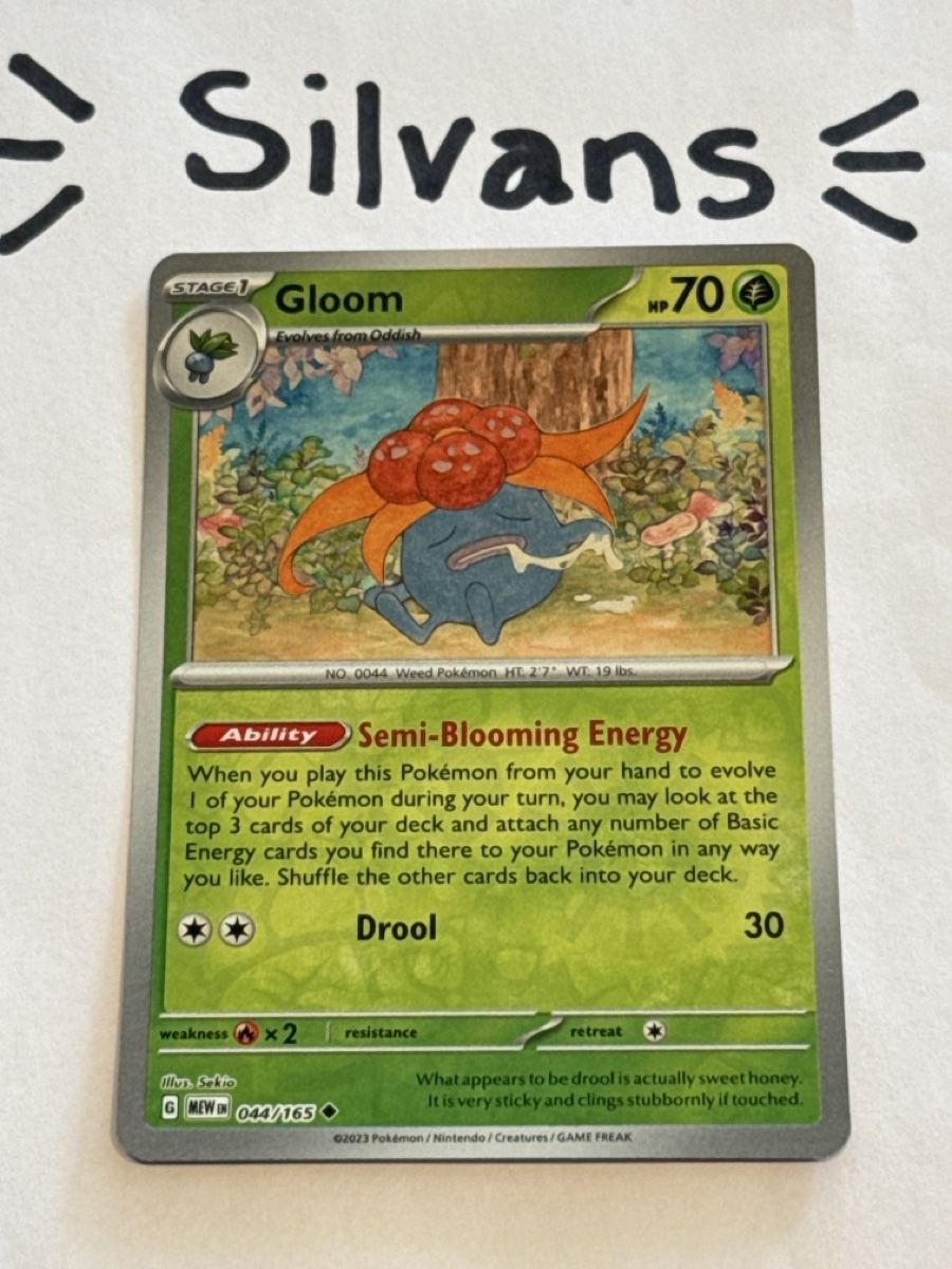 Pokémon Carte collezionabili: Gloom Reverse Holo MEW 044 Englisch – Nuovo (secondo la descrizione) da Wil SG venduto da Silvans