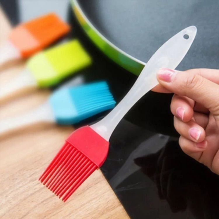 2x Grillbürsten Küchenpinsel Gelb - Nicht Haarende Öl- & Saucenpinsel Für BBQ & Backen