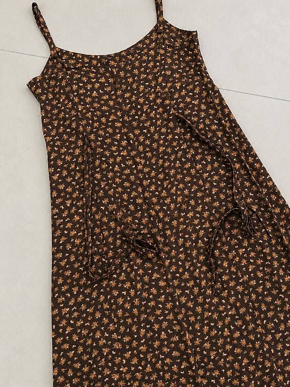 Vestiti: Midi Sommerkleid Braun Gr. XS – Usato da Merlischachen venduto da GlamGarb 3