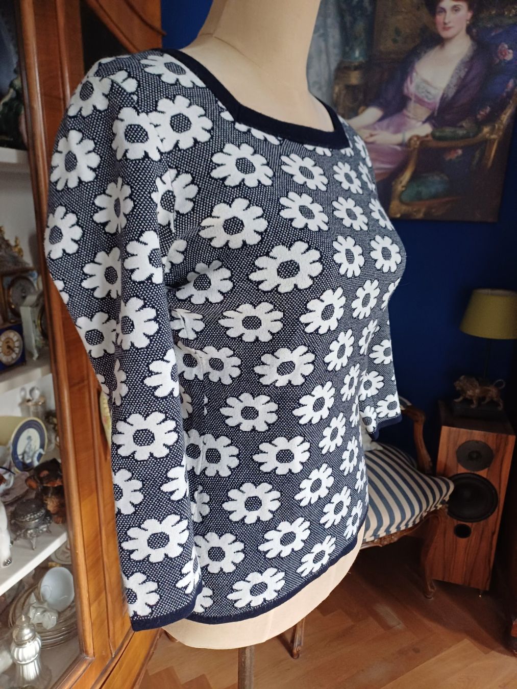 Maglioni & Felpe: Pullover Gr.S blau-weiss, 3/4 Ärmel – Usato da Romanshorn venduto da Hanibal424 1
