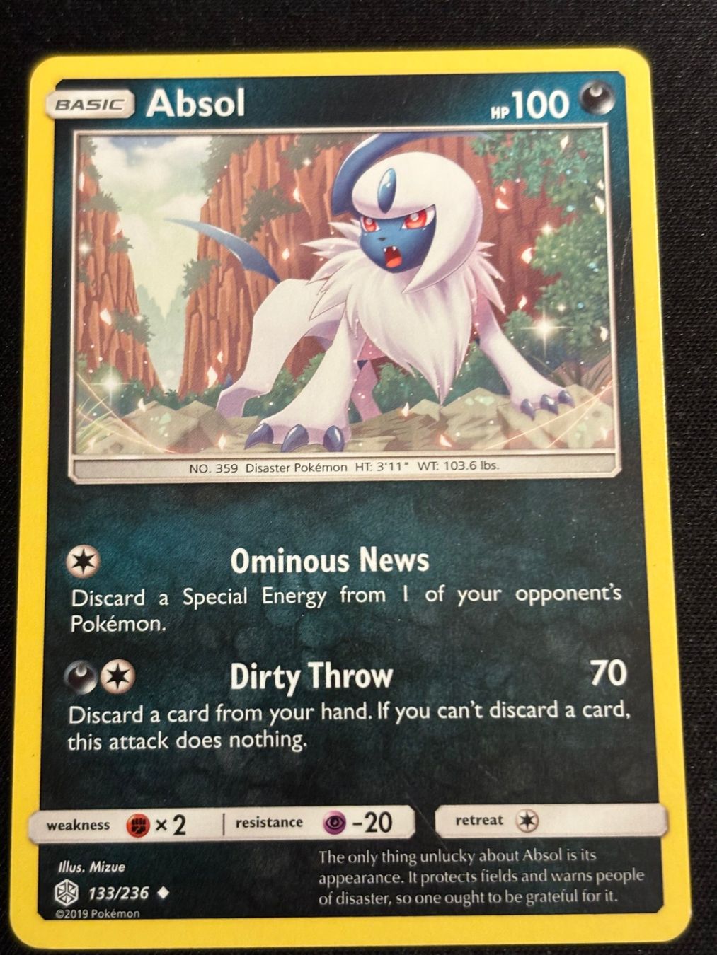 Pokémon Carte collezionabili: Pokemon Absol - Cosmic-Eclipse 133/236 - English – Usato da Bern venduto da Big_GS