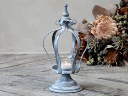 Teelichthalter Krone auf Fuß, Chic Antique