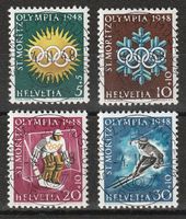 1948 Sondermarken Olymp. Spiele St.Moritz Vollstempel