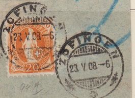 Stehende Helvetia 20,ZOFINGEN+++
