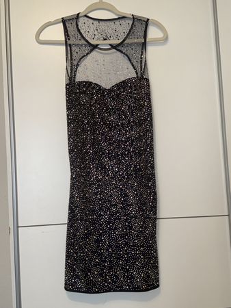 Kleid Dunkelblau mit Pailletten Grösse S/M