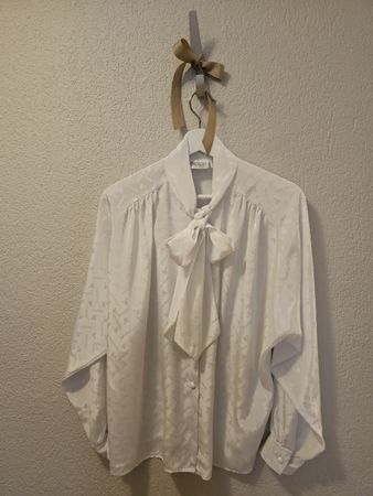 Elegante Vintage Bluse, weiss, Gr. 38, top Zustand!