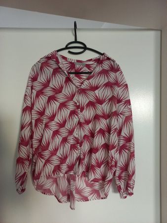 NILE Bluse Gr. S - rot/weiss