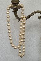 Vintage Perlenkette cremefarben