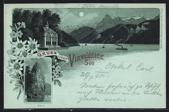 Cartes postales: Mondschein-Lithographie Sisikon /Vierwal – D'occasion à Berlin par bartko-reher