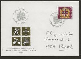 1983  Brief Bundesfeier, 1. August, DELEMONT