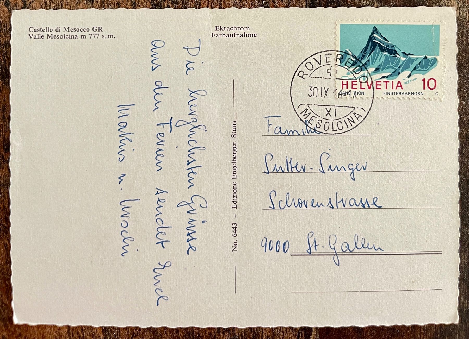 Cartoline postali: AK:  MESOCCO - Castello – Usato da Lutry venduto da Ediego 1