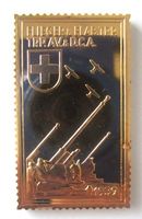 Silberbriefmarke - Flieger 1939 - 925er Silber vergoldet