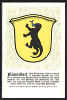 Männedorf, Wappen auf Weintrauben-Ornam