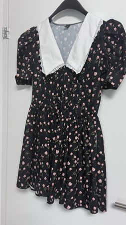 Robe d'été fleurie avec col Claudine - Taille S/36/38