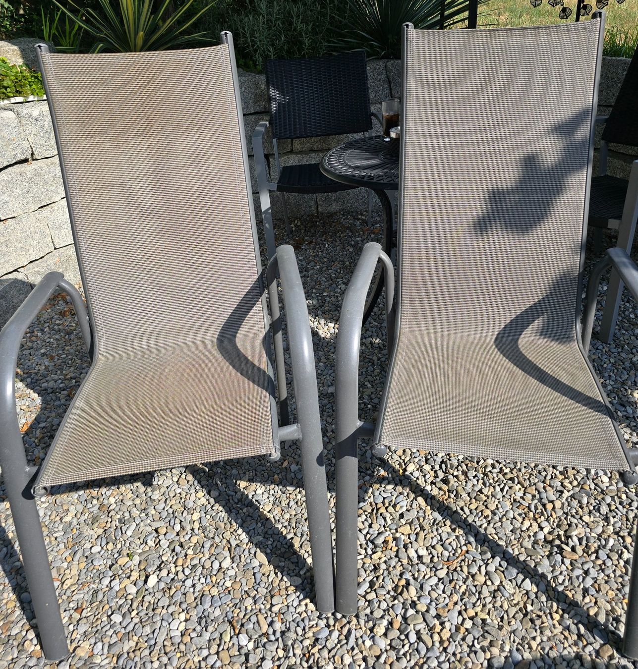 Stühle: Gartenstühle Aluminium Textil – Gebraucht aus Geuensee von Hua