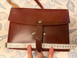 Vintage Leder-Umhängetasche / Dokumententasche
