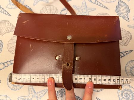 Vintage Leder-Umhängetasche / Dokumententasche