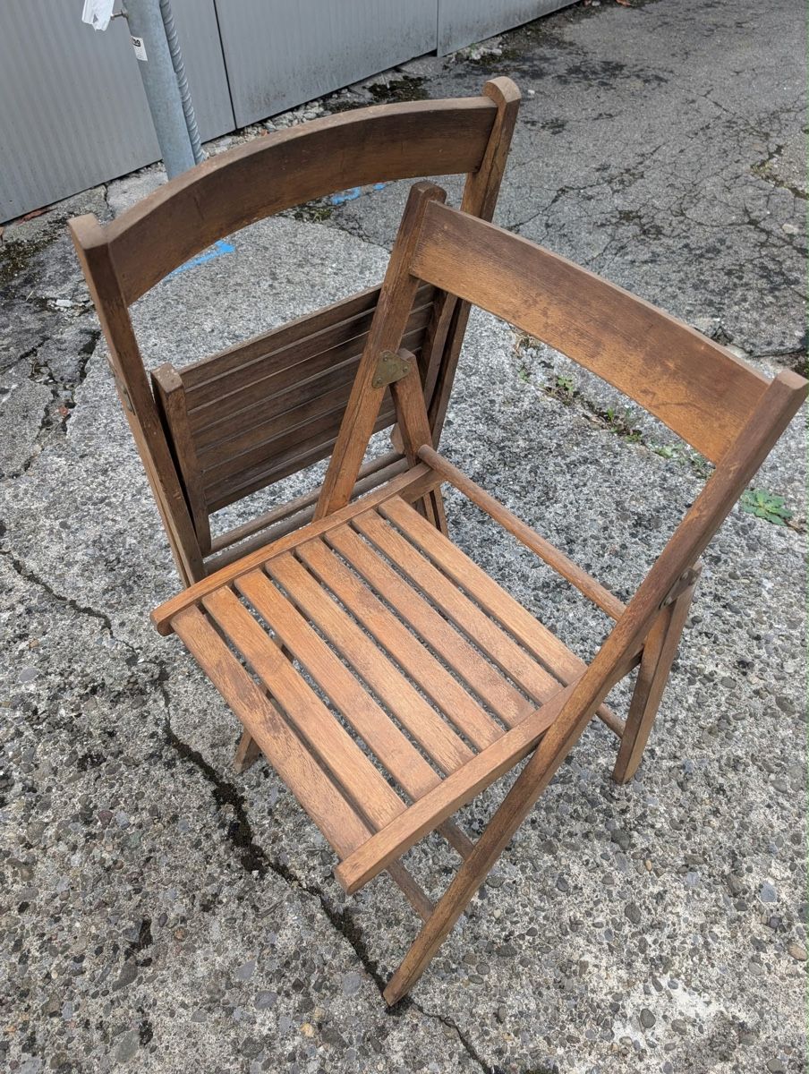 Stühle: 6X Klappstühle aus Holz – Gebraucht aus Dietikon von janatroendle