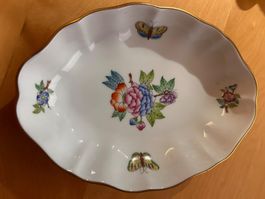 Herend Schale Blumen Dekor handbemalt Goldrand