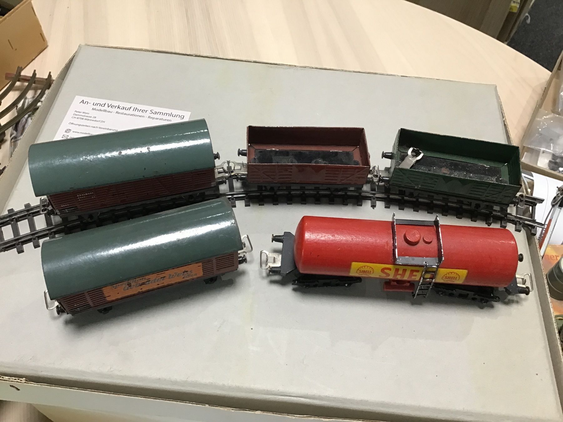 Liliput Modelleisenbahnen: LILIPUT FRÜHER GÜTERZUG BLECH/HOLZ H0 – Gebraucht aus Männedorf von Spezial-Modelle 5