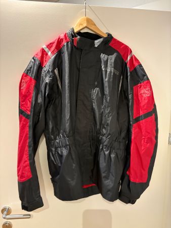 Regenanzug, Motorrad, Schwarz/Rot, Grösse XL