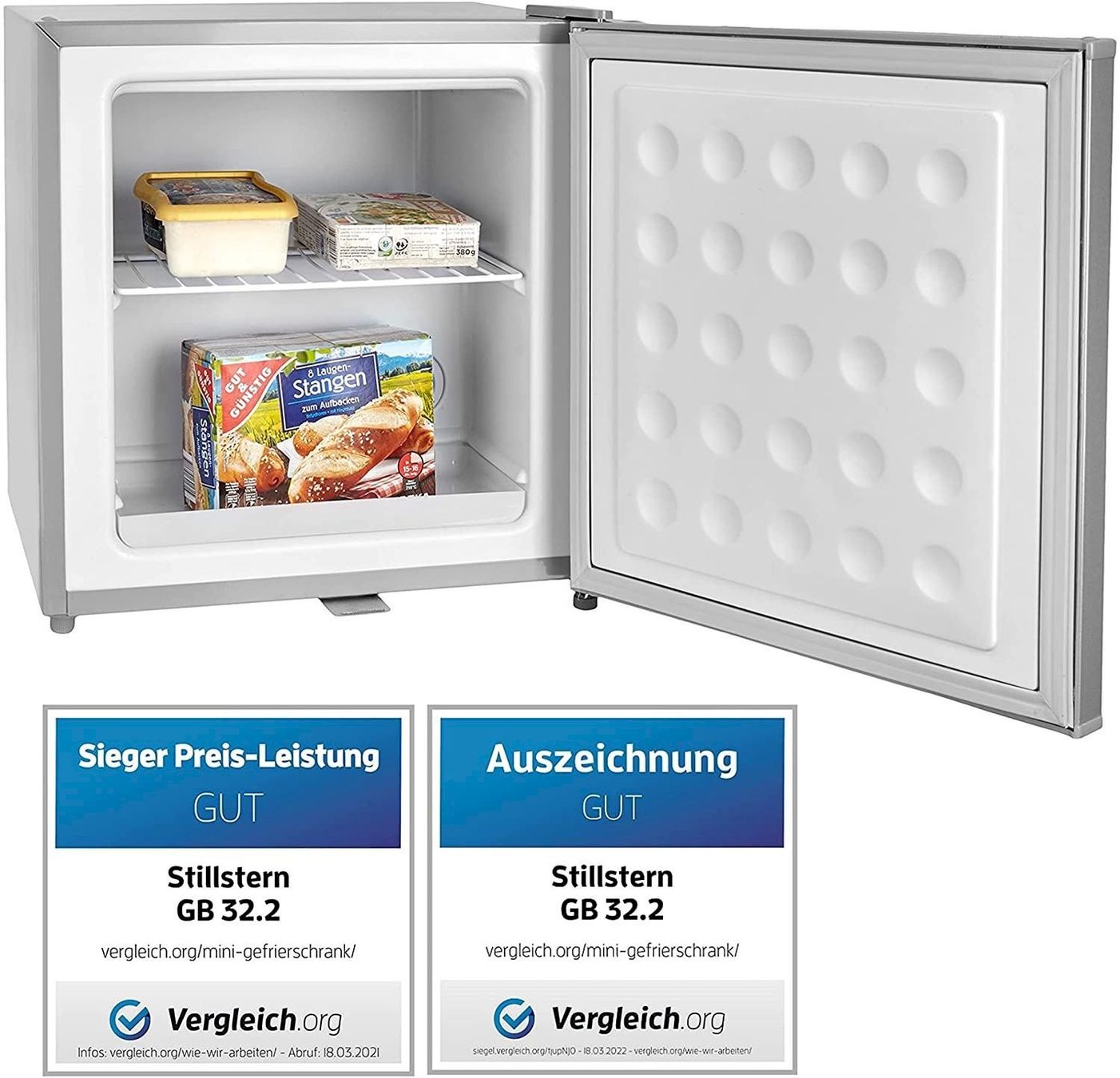 Frigoriferi: Stillstern Mini Gefrierschrank 31L inox – Nuovo e nell'imballaggio originale da Bottighofen venduto da zaap 2