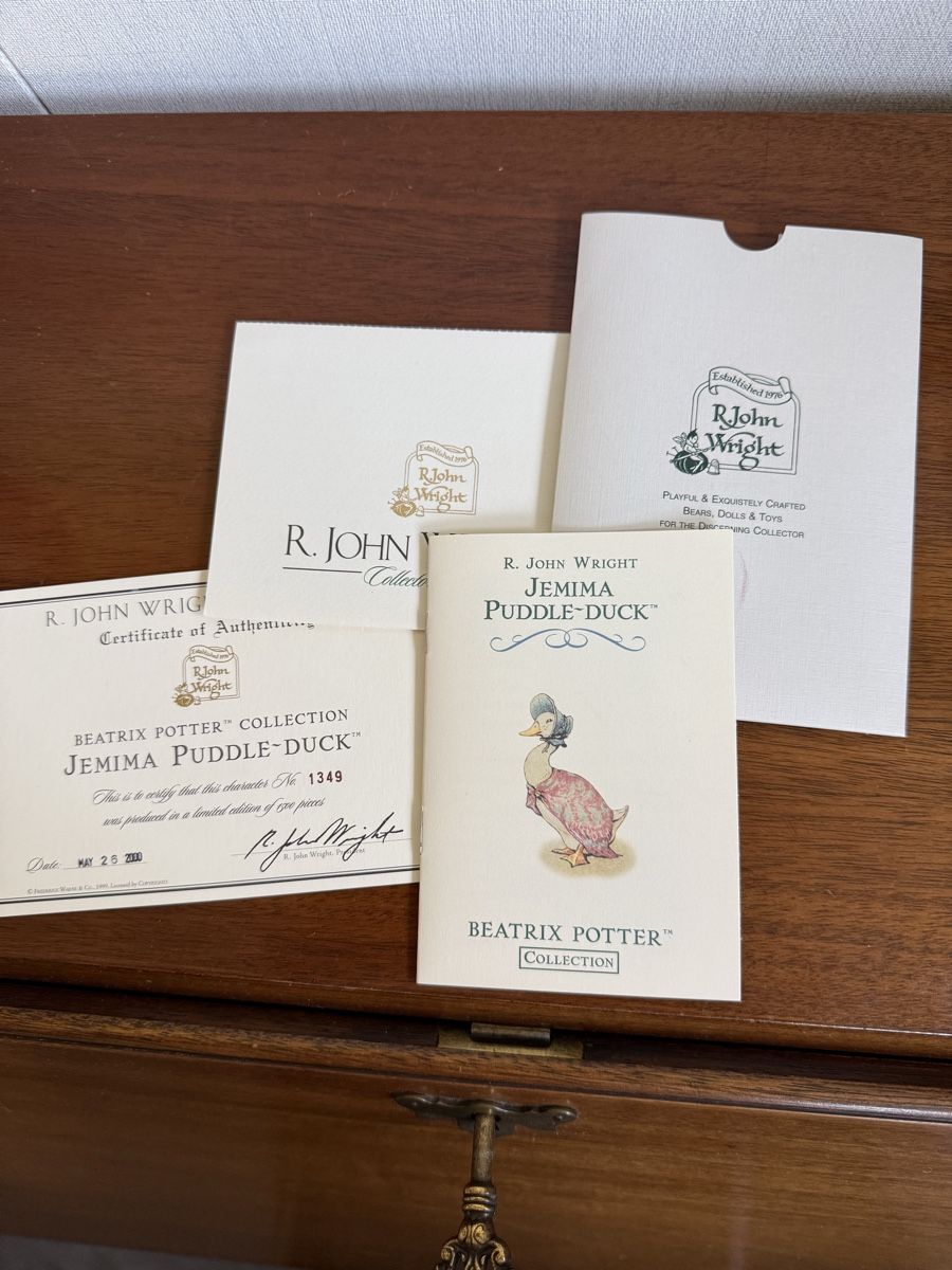 Puppen: R.John WRIGHT Jemmima Puddle-Duck-Beatrix Potter N 1349/5000 – Neu und originalverpackt aus Mumpf von A_B_E 5