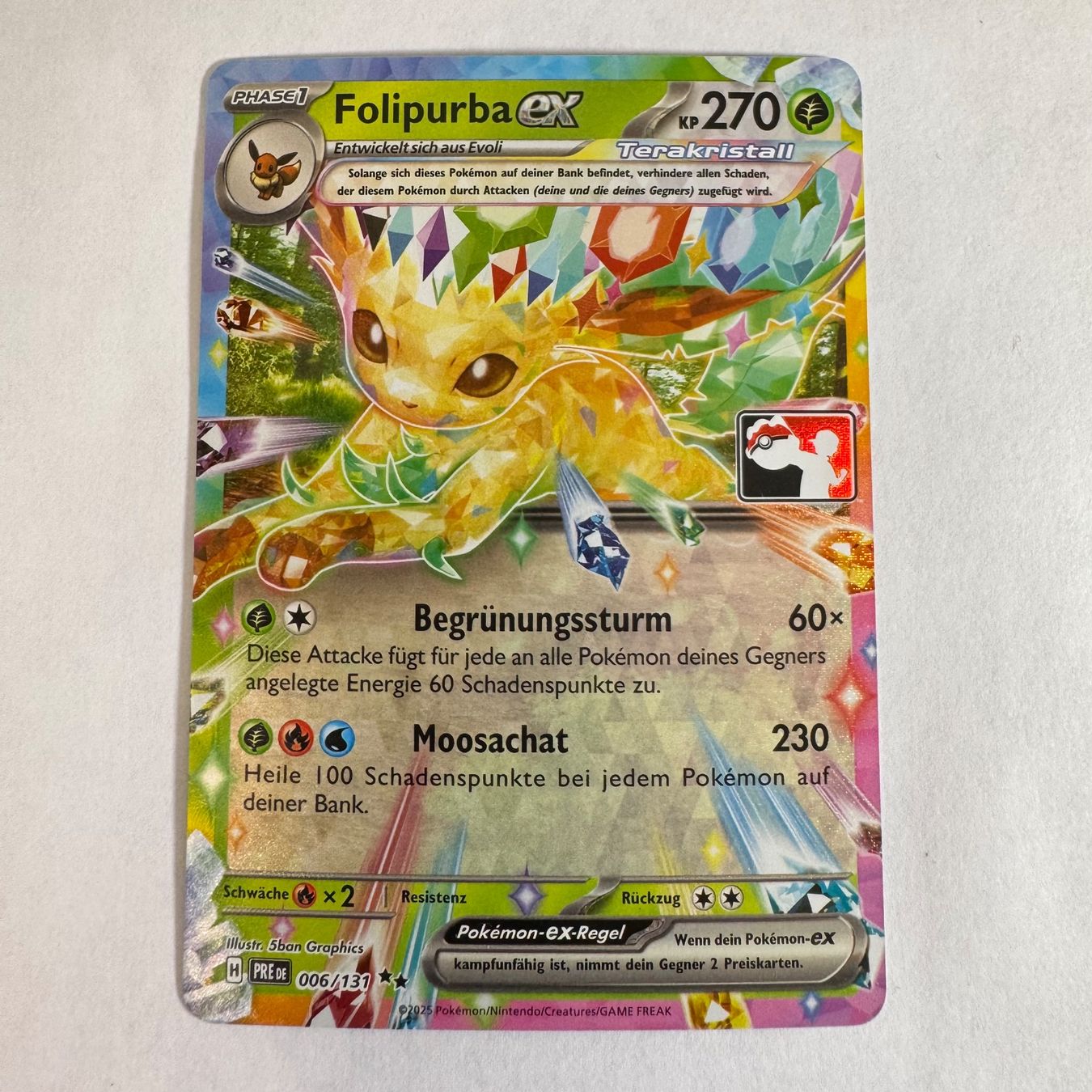 Pokémon Sammelbilder & Trading cards: Pokémon PRE - Folipurba Ex - 6 / 131 - Prize Pack DE – Neu (gemäss Beschreibung) aus Staad SG von miaCards